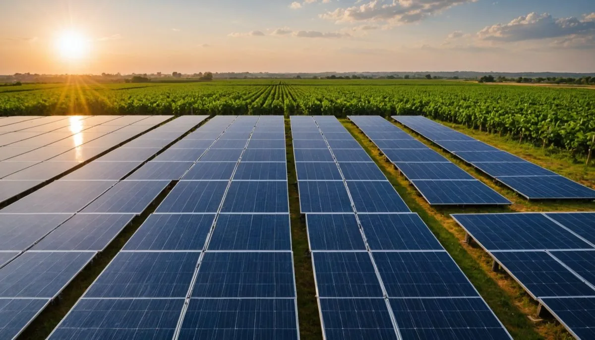 Panneaux solaires installés sur un toit résidentiel ensoleillé