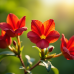 Fleurs d'erythrina en pleine floraison en extérieur