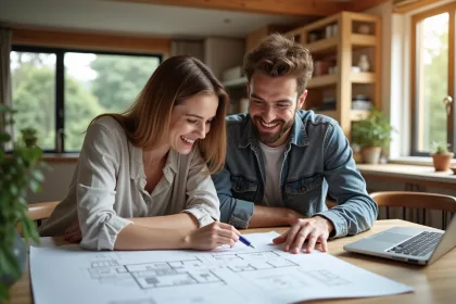 Agrandissement de maison avec des matériaux modernes et un design contemporain