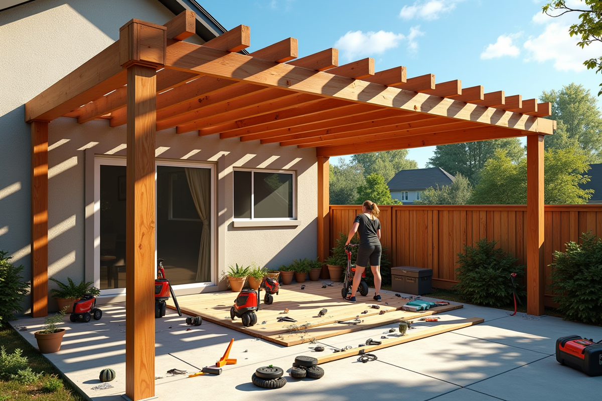 pergola sans creuser
