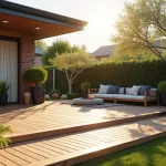 Terrasse spacieuse idéale pour profiter de l'été en toute légalité